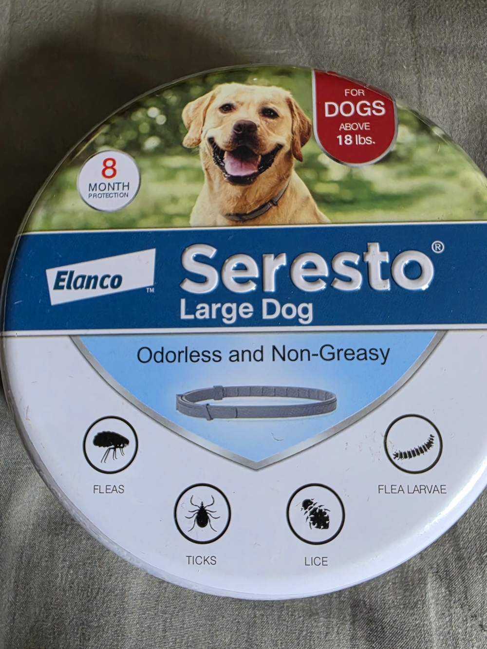 Seresto Large Dog Flea & Tick Collar by Elan - Gray